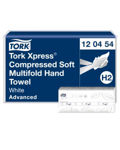 Tork H2 Xpress® Compressed Soft Multifold Advanced käsipyyhe 2-krs valkoinen 2400ark