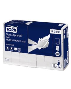 Tork H2 Xpress® Soft Multifold Advanced käsipyyhe 2-krs valkoinen 3780ark